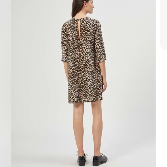 Equipment Aubrey Green & White Dot Silk Shift Dress - Picture 8 of 8